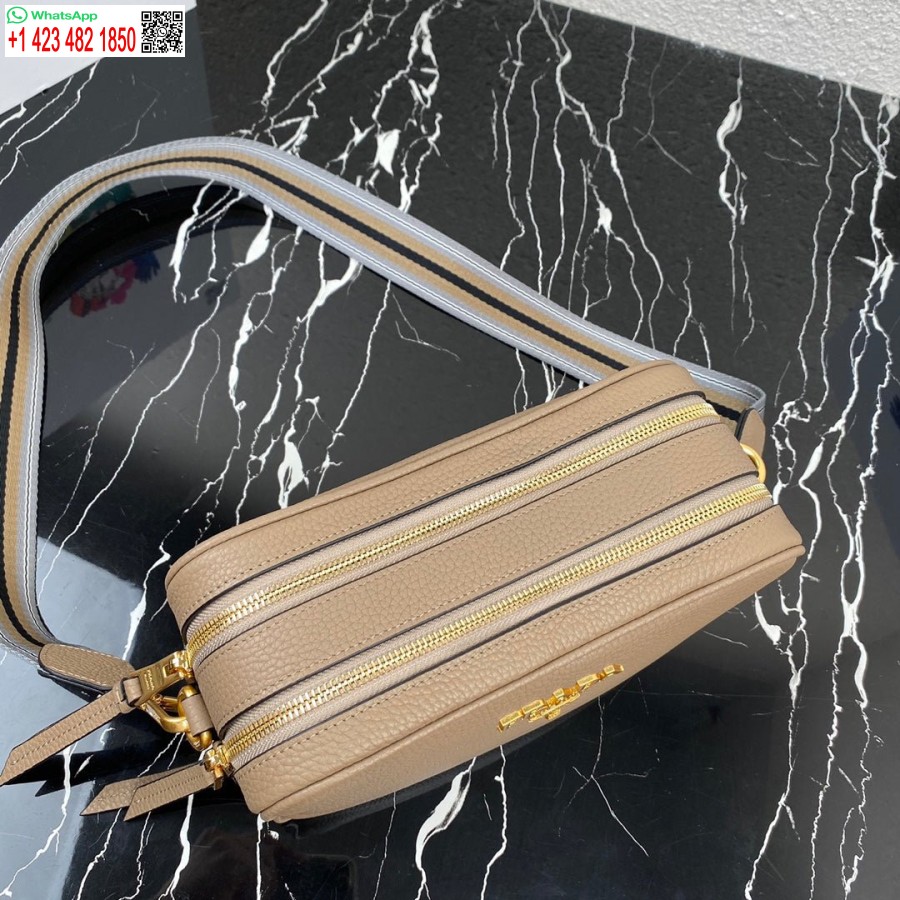 Replik Prada 1bh082 Ledertasche Mit Schultergurt Aprikosengold