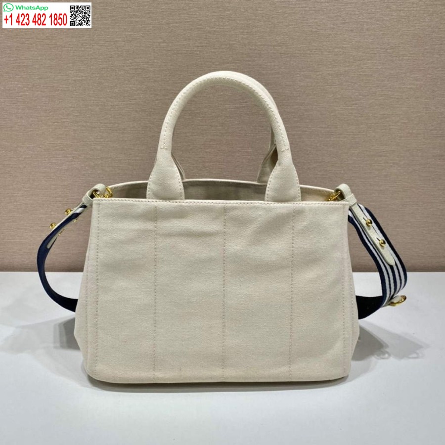 Réplica Prada 1bg439 Denim Sacola Branca