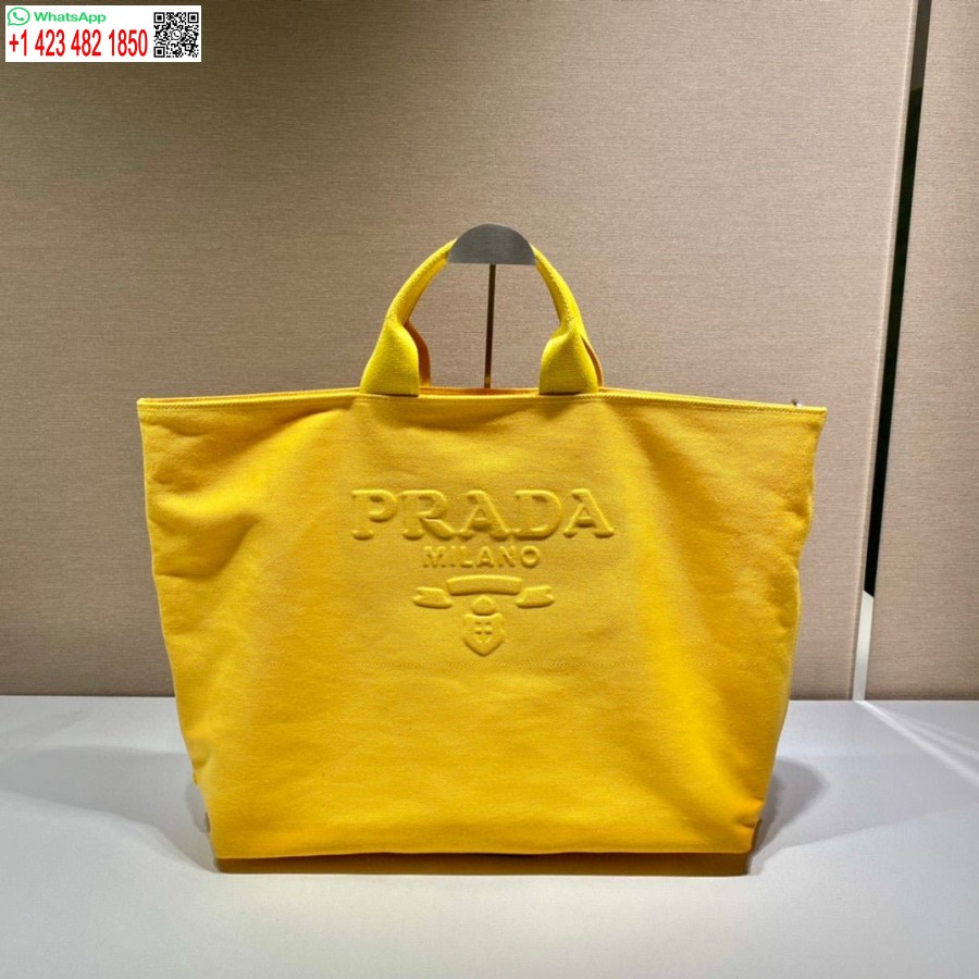 Replica Prada 1BG395 Drill tote Shoulder bag Yellow
