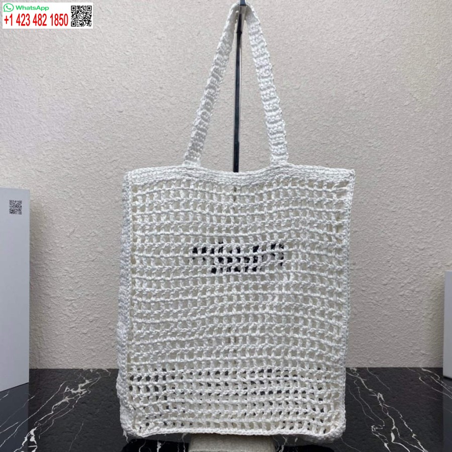 Replika Torbice Prada 1bg393 Iz Rafije, Bela