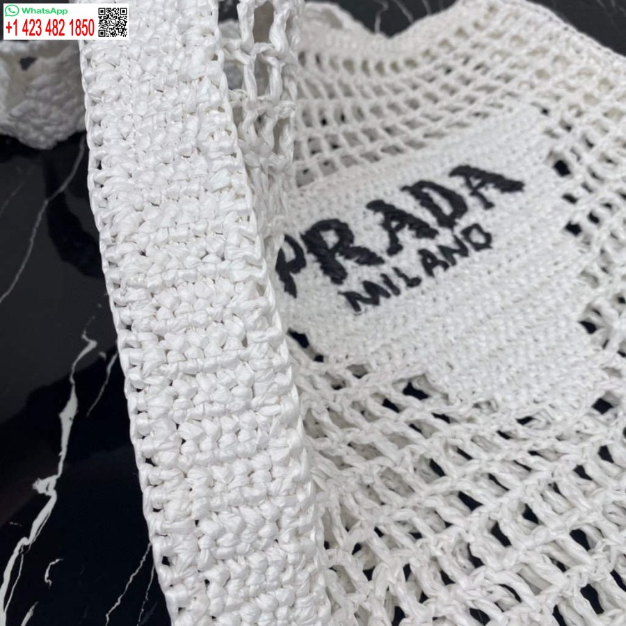 Replika Torbice Prada 1bg393 Iz Rafije, Bela