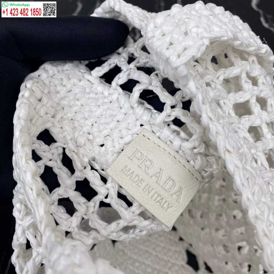 Replika Torbice Prada 1bg393 Iz Rafije, Bela