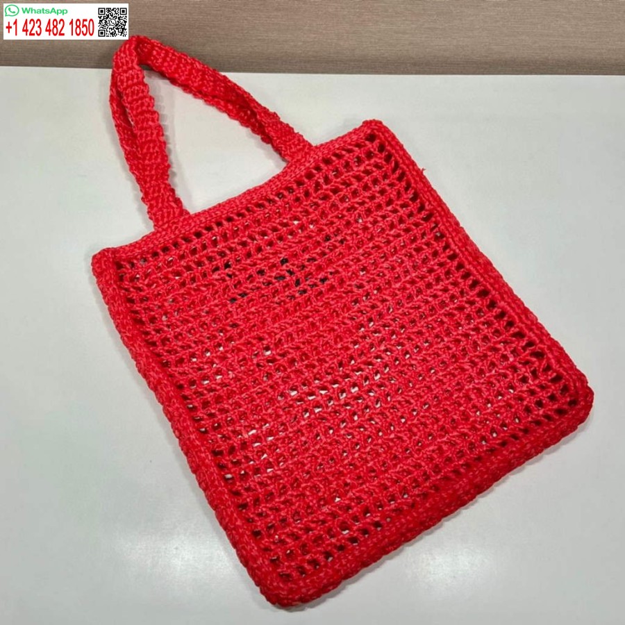 Geanta Tote Replica Prada 1bg393 Rafia Rosie