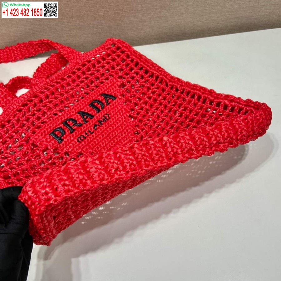 Geanta Tote Replica Prada 1bg393 Rafia Rosie