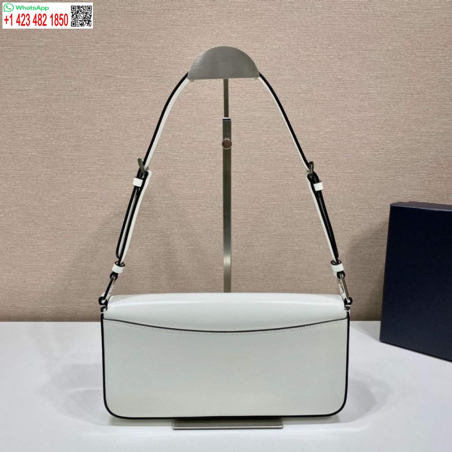 Replika Prada 1bd323 Tas Prada Femme Kulit Brushed Warna Putih