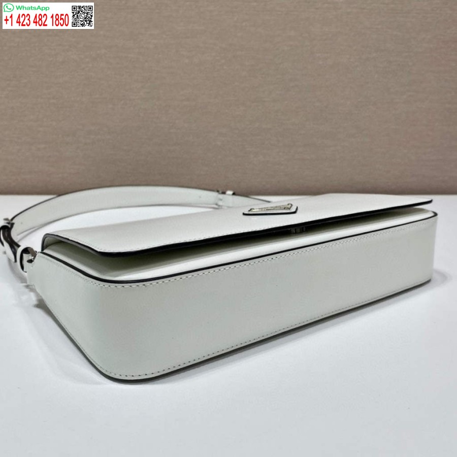 Replika Prada 1bd323 Tas Prada Femme Kulit Brushed Warna Putih