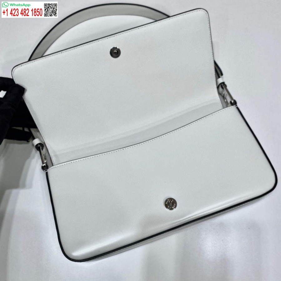Replika Prada 1bd323 Tas Prada Femme Kulit Brushed Warna Putih