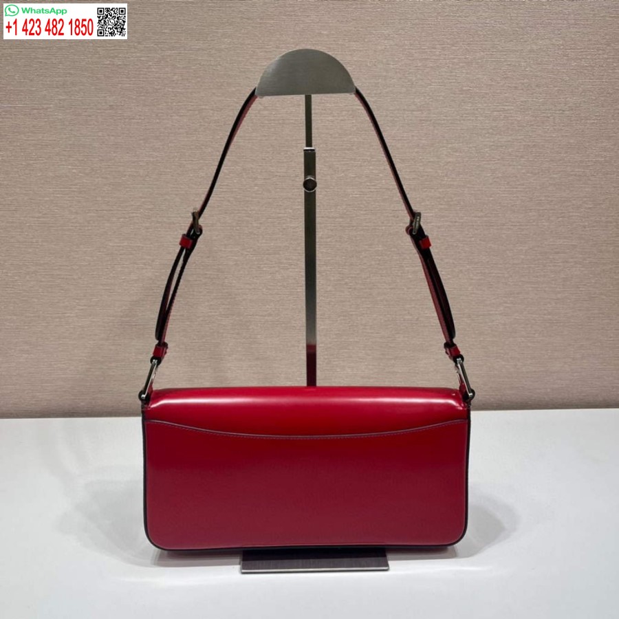 Replica Prada 1BD323 Brushed leather Prada Femme bag Red