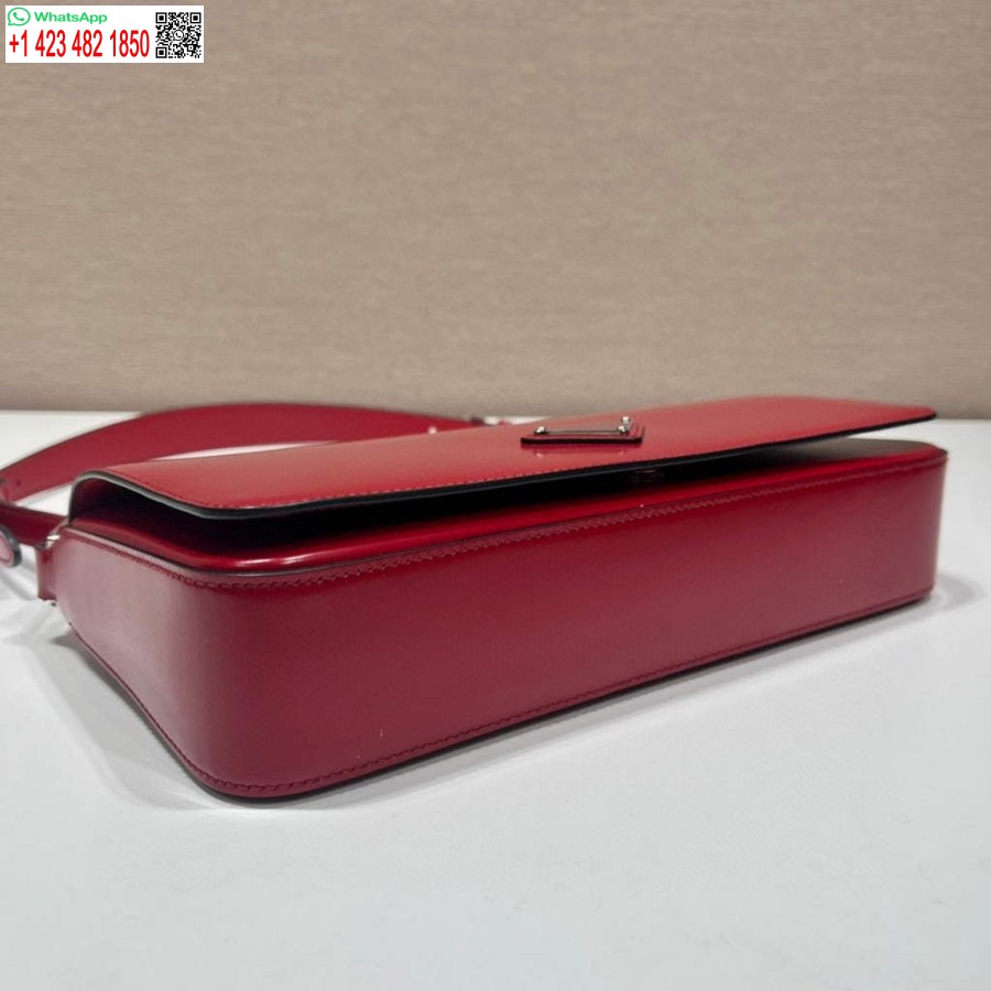 Replica Prada 1BD323 Brushed leather Prada Femme bag Red