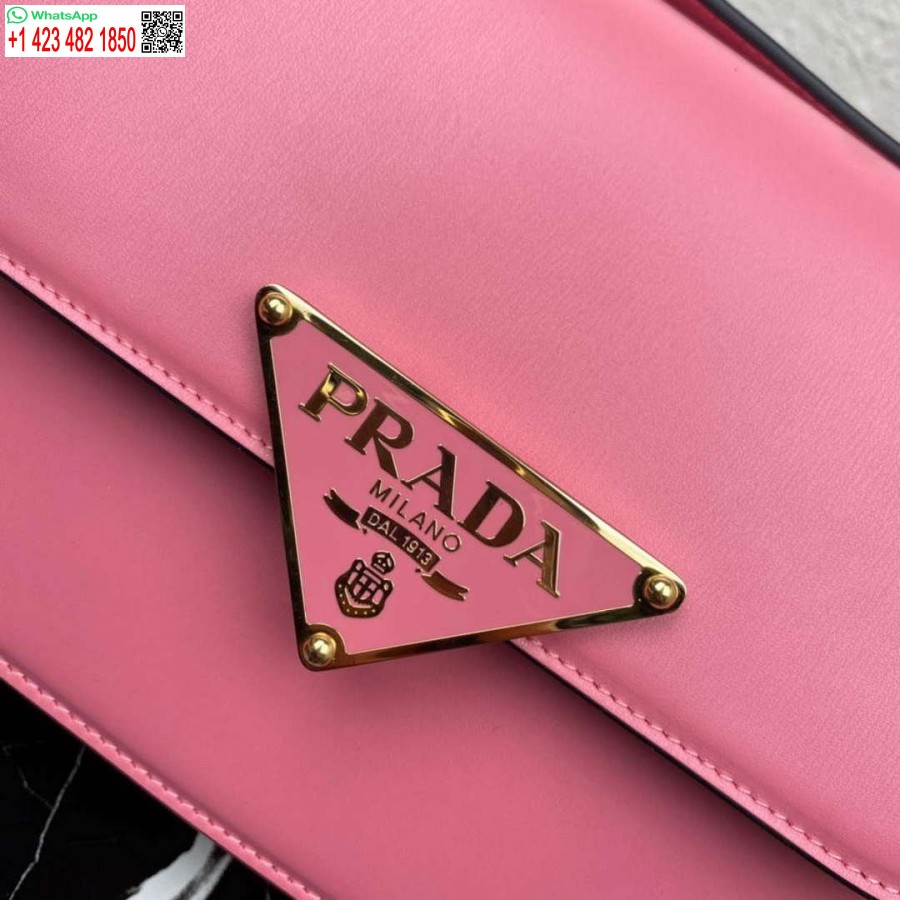 Replica Prada 1bd320 Prada Emblème Saffiano Skuldertaske Pink