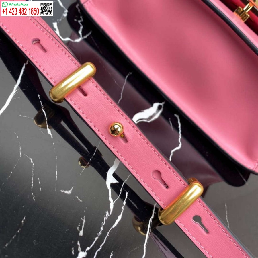 Replica Prada 1bd320 Prada Emblème Saffiano Skuldertaske Pink