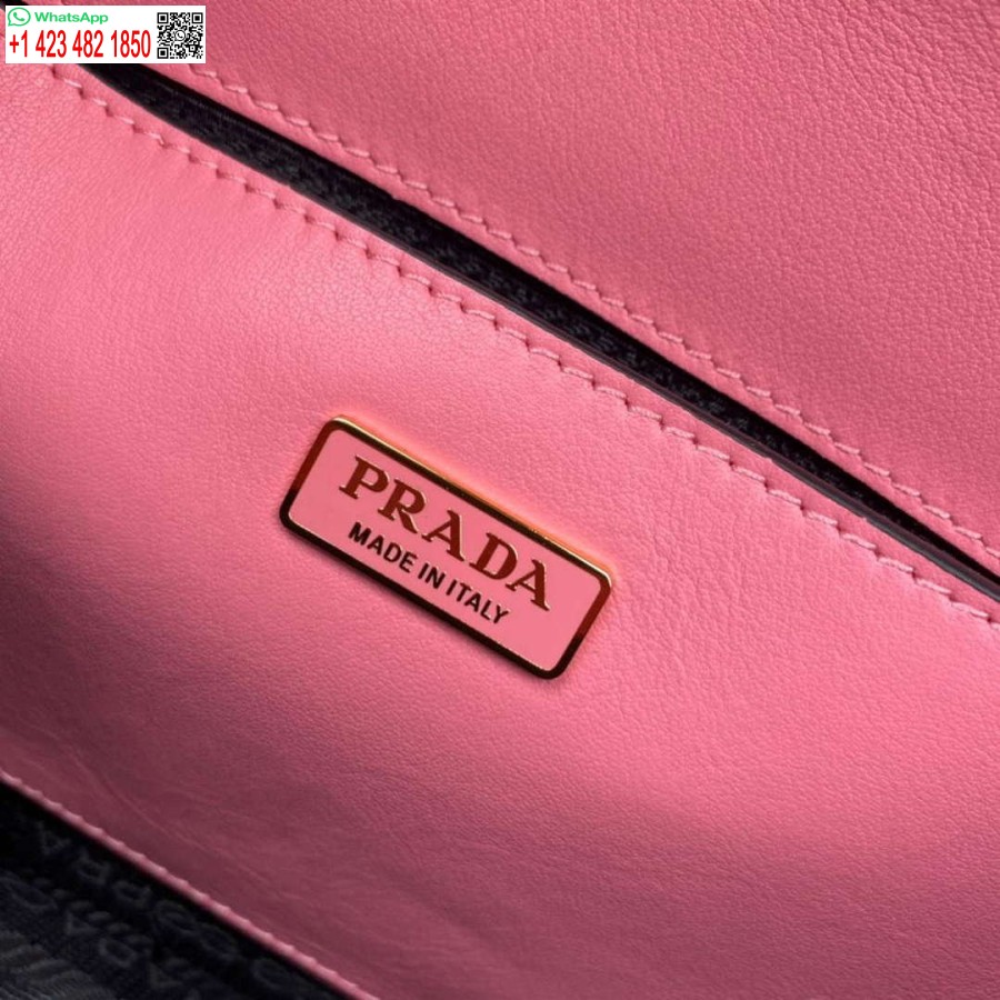 Replica Prada 1bd320 Prada Emblème Saffiano Skuldertaske Pink