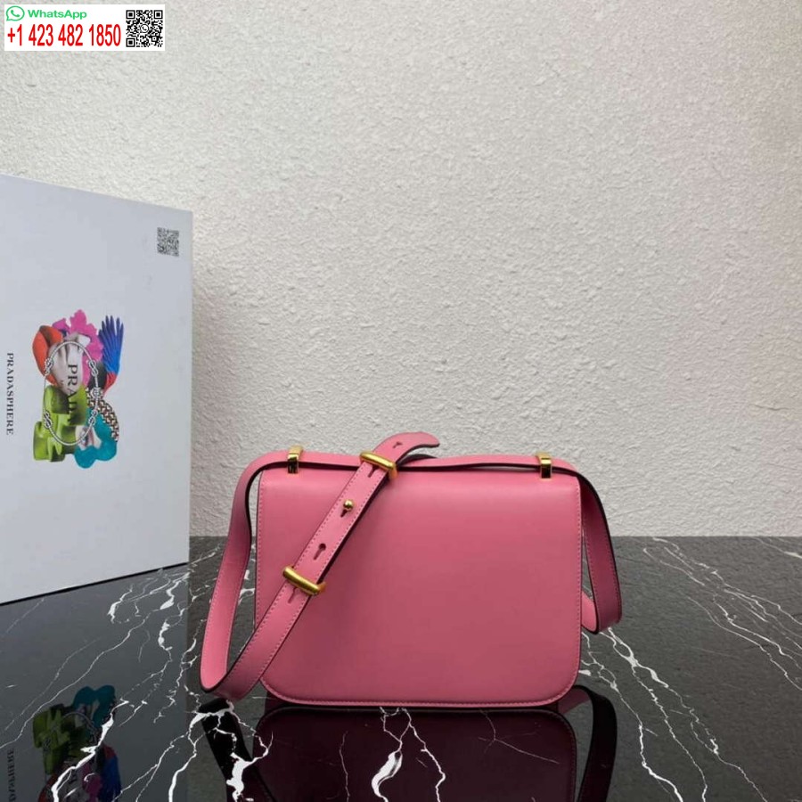 Replica Prada 1BD320 Prada Emblème Saffiano Shoulder Bag Pink