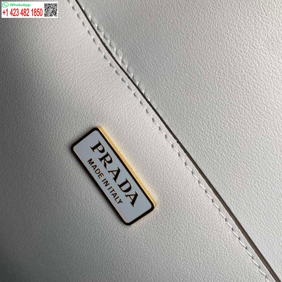 çoğaltma Prada 1bd320 Prada Emblème Saffiano Omuz çantası Açık Mavi
