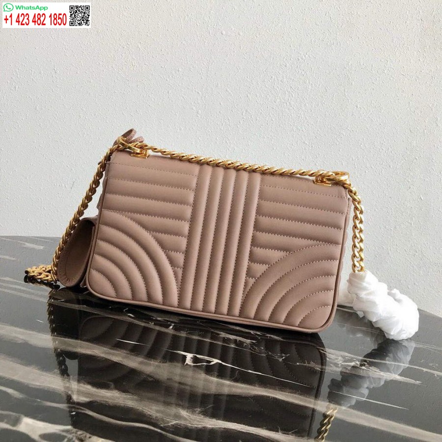 Replica Prada 1BD108 Medium Leather Prada Diagramme Bag Apricot