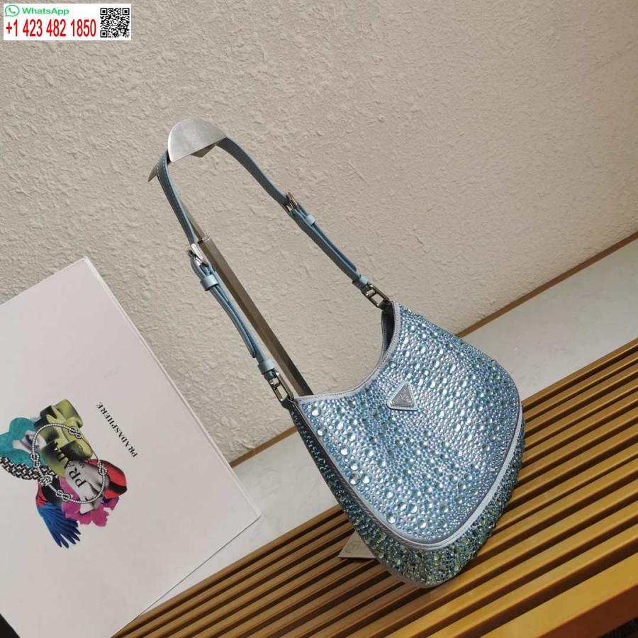 Replica Prada 1bc169 Prada Cleo Satiinilaukku, Jossa Applikaatiot Vaaleanpunainen