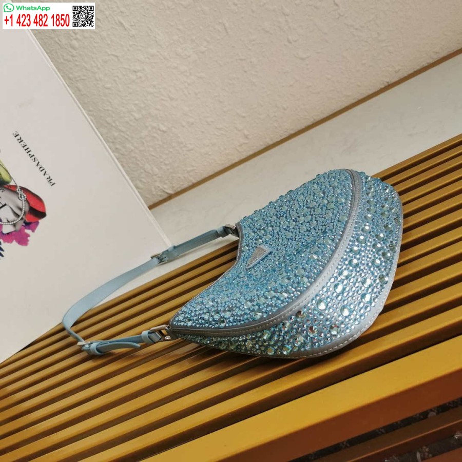 Replica Prada 1bc169 Prada Cleo Satiinilaukku, Jossa Applikaatiot Vaaleanpunainen