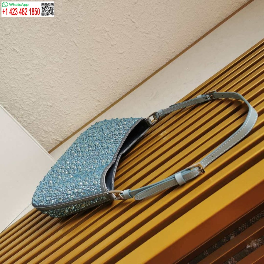 Replica Prada 1bc169 Prada Cleo Satiinilaukku, Jossa Applikaatiot Vaaleanpunainen