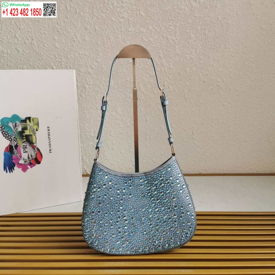 Replica Prada 1bc169 Prada Cleo Satiinilaukku, Jossa Applikaatiot Vaaleanpunainen