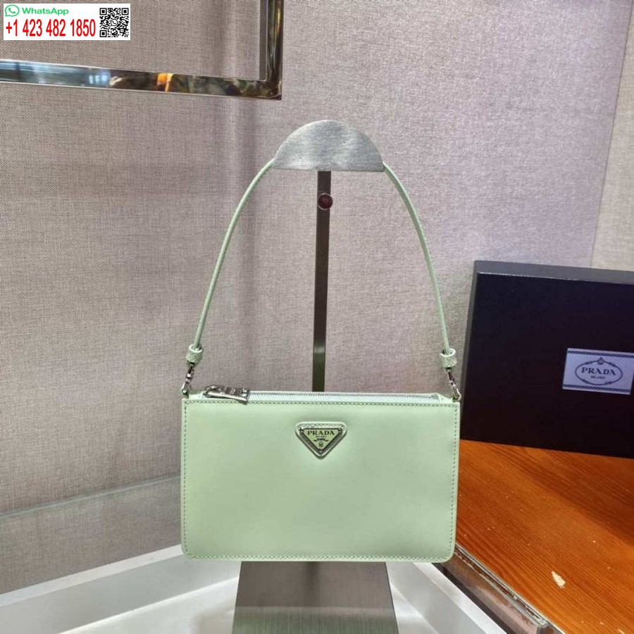 Replica Prada 1BC155 Saffiano leather mini bag Green