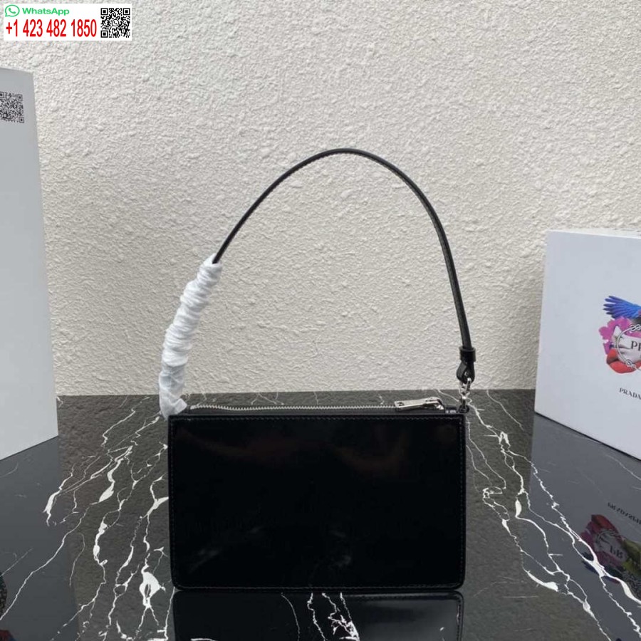 Replica Prada 1BC155 Saffiano leather mini bag Black
