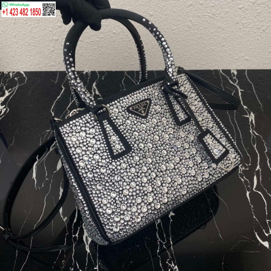 Réplica Prada 1ba896 Prada Galleria Saffiano Bolsa Pequena De Couro Preto