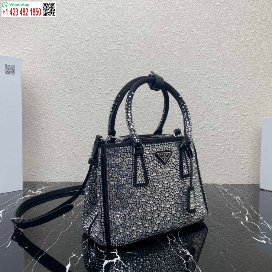 Replica Prada 1BA896 Prada Galleria Saffiano leather small bag Black