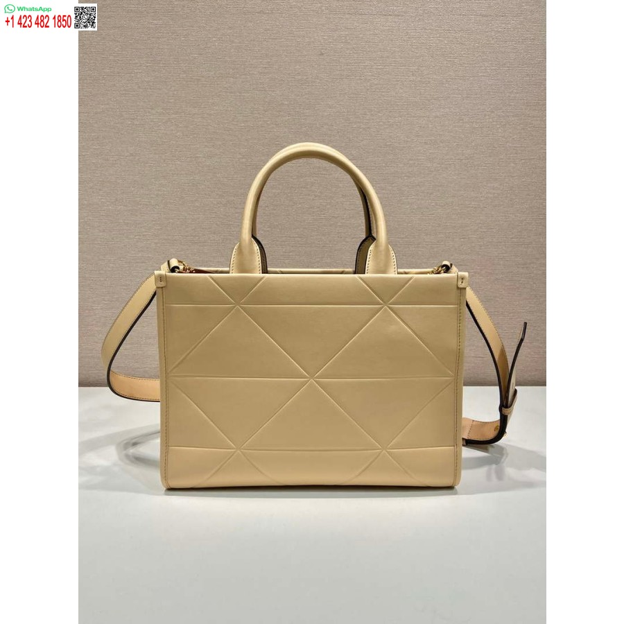 Réplica Prada 1ba379 Pequena Bolsa Prada Symbole De Couro Com Pesponto Damasco