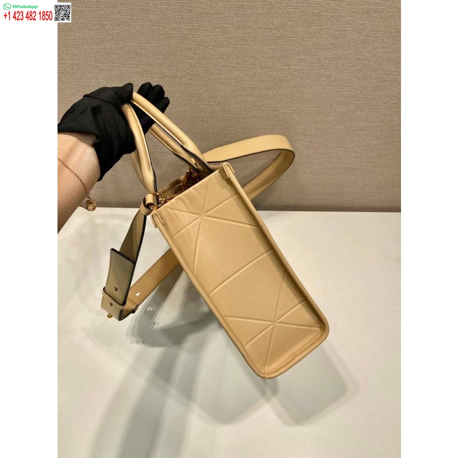 Réplica Prada 1ba379 Pequena Bolsa Prada Symbole De Couro Com Pesponto Damasco