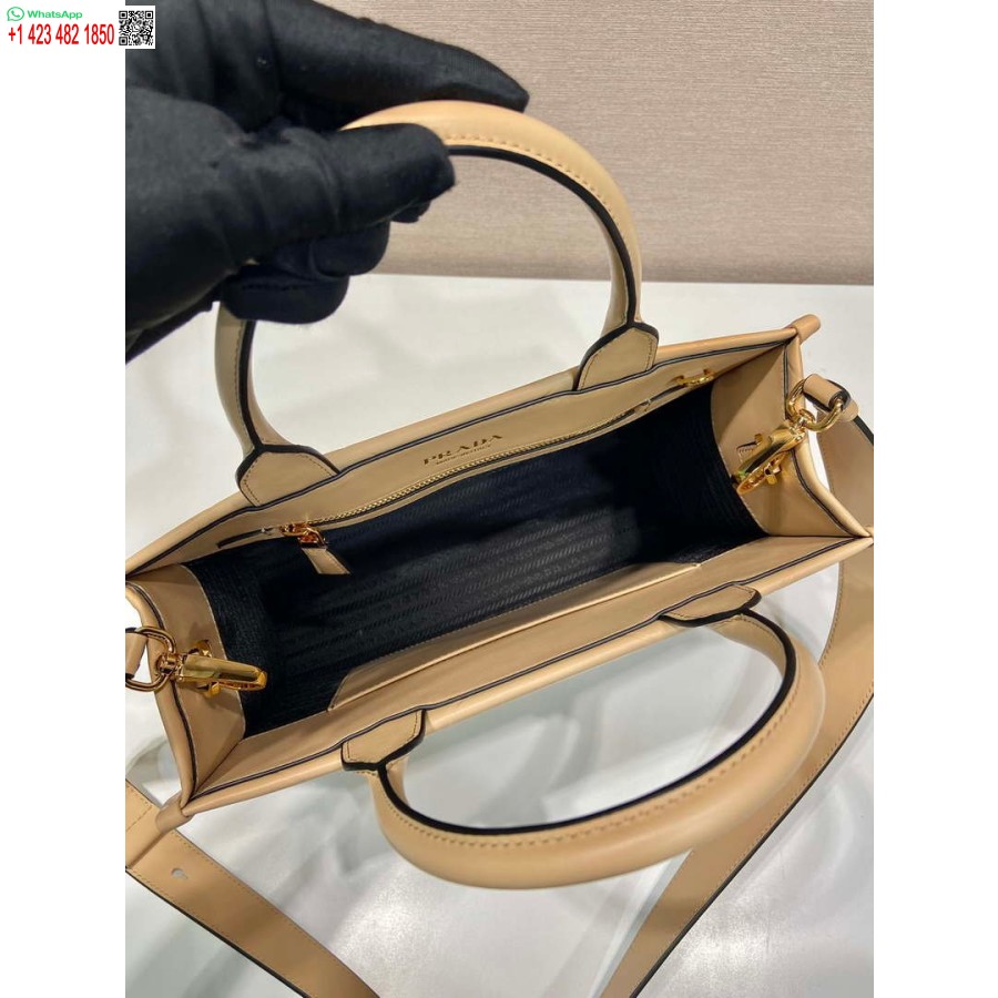 Réplica Prada 1ba379 Pequena Bolsa Prada Symbole De Couro Com Pesponto Damasco