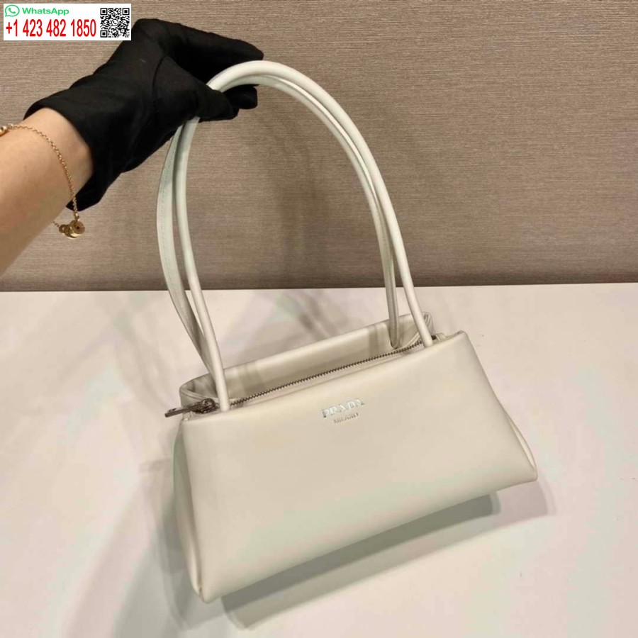 Replica Prada 1BA368 Leather mini-bag Bag White