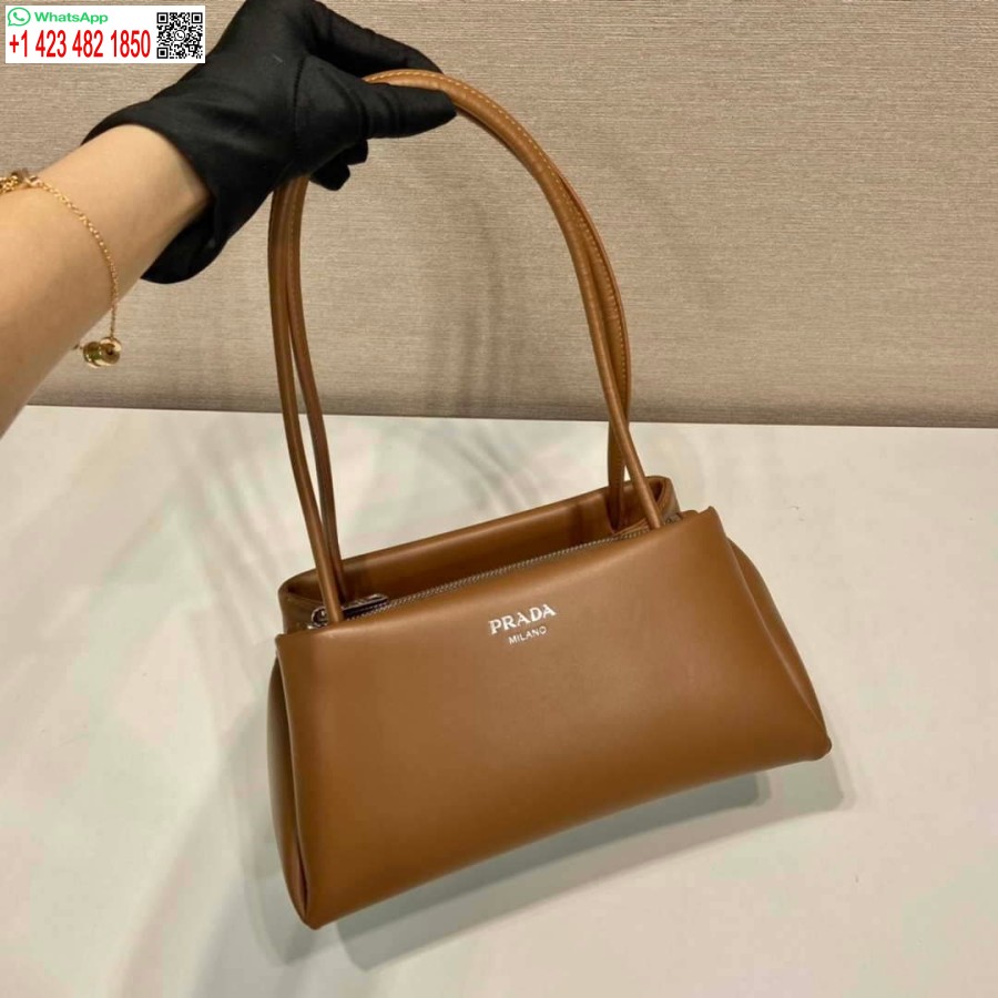 Replica Prada 1BA368 Leather mini-bag Bag Brown