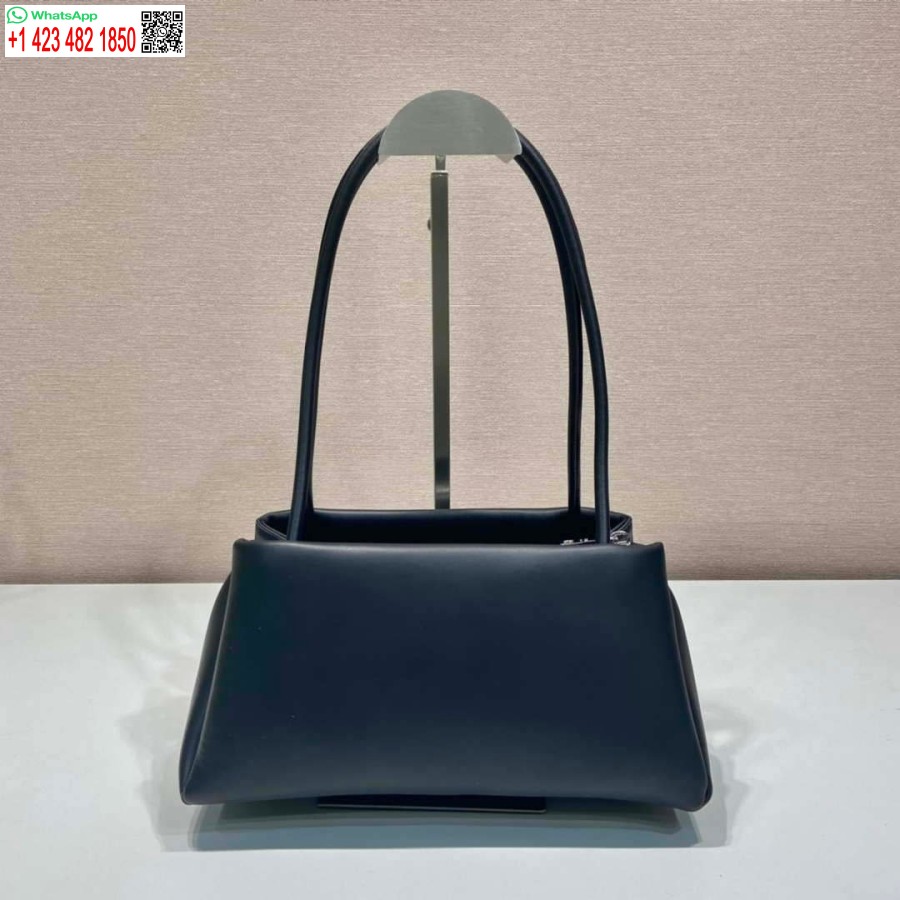 Réplica De Bolso Mini-bolso De Cuero Prada 1ba368 Negro