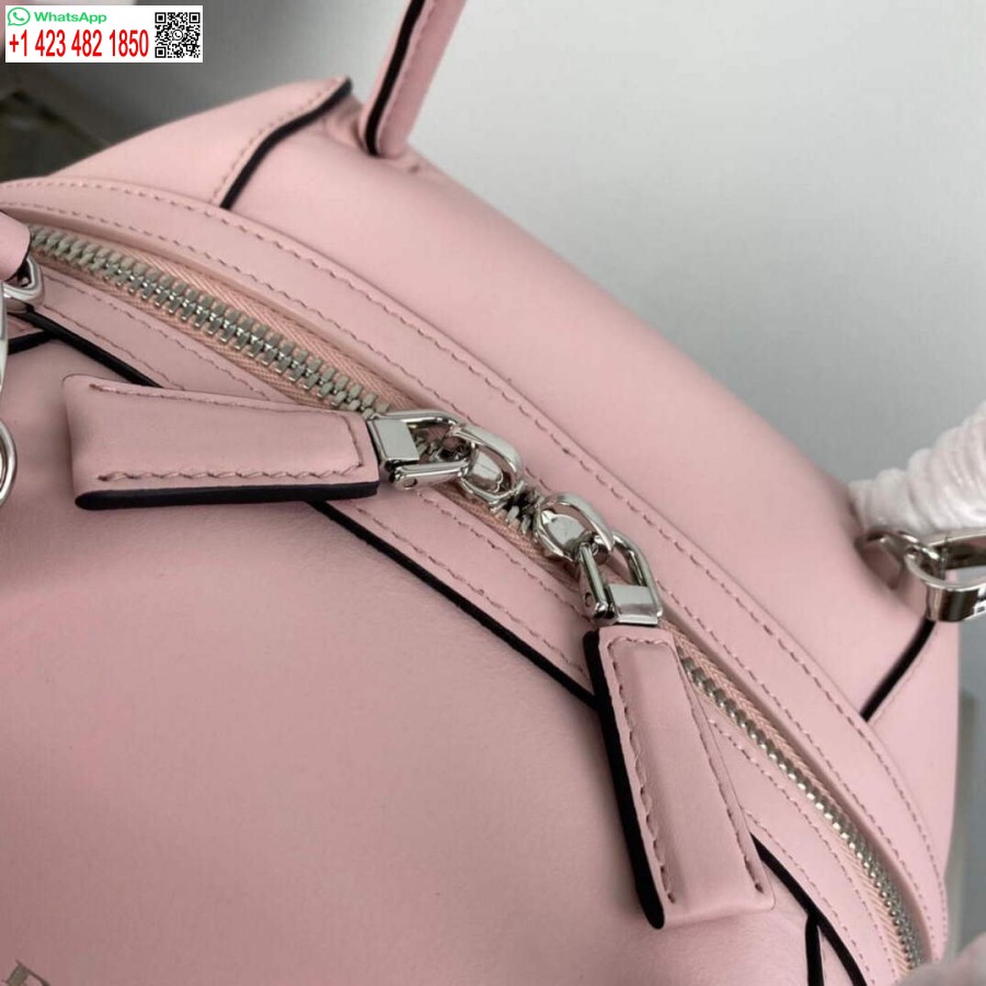 Replika Prady 1ba366 Mała Skórzana Torebka W Kolorze Alabastrowego Różu