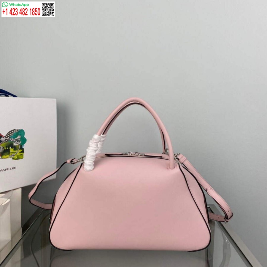 Replica Prada 1BA365 Medium leather handbag Alabaster Pink