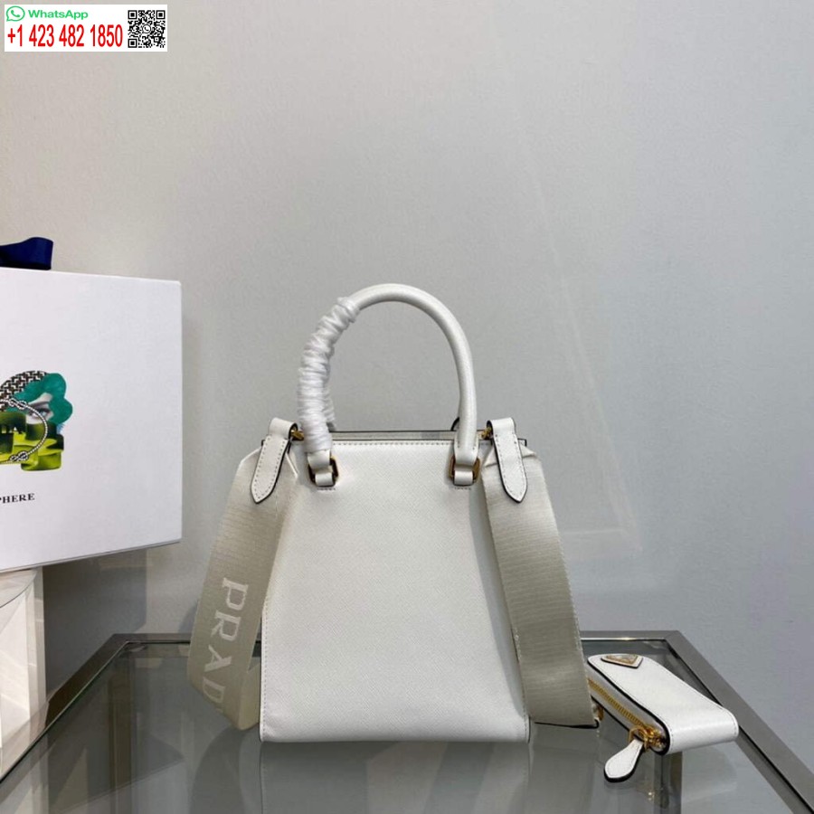 Replica Prada 1ba333 Piccola Borsa In Pelle Saffiano Bianca