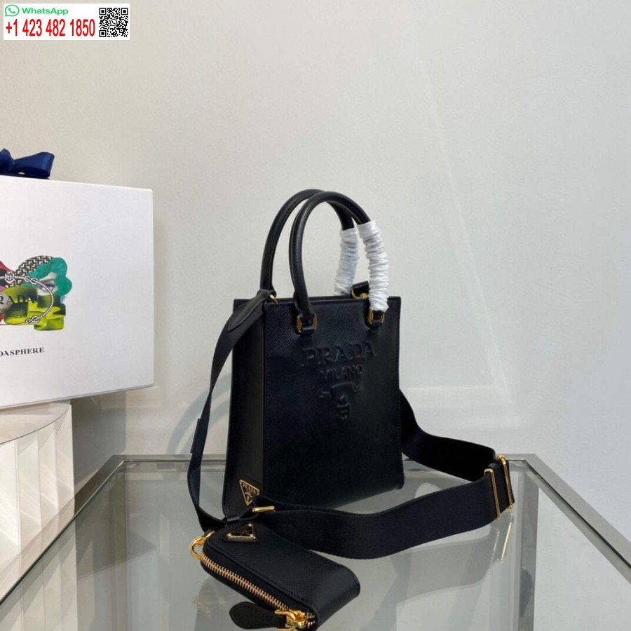 Replica Prada 1BA333 Small Saffiano leather handbag Black