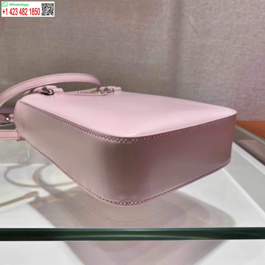 Replika Prada 1ba331 Küçük Fırçalanmış Deri çanta Pembe