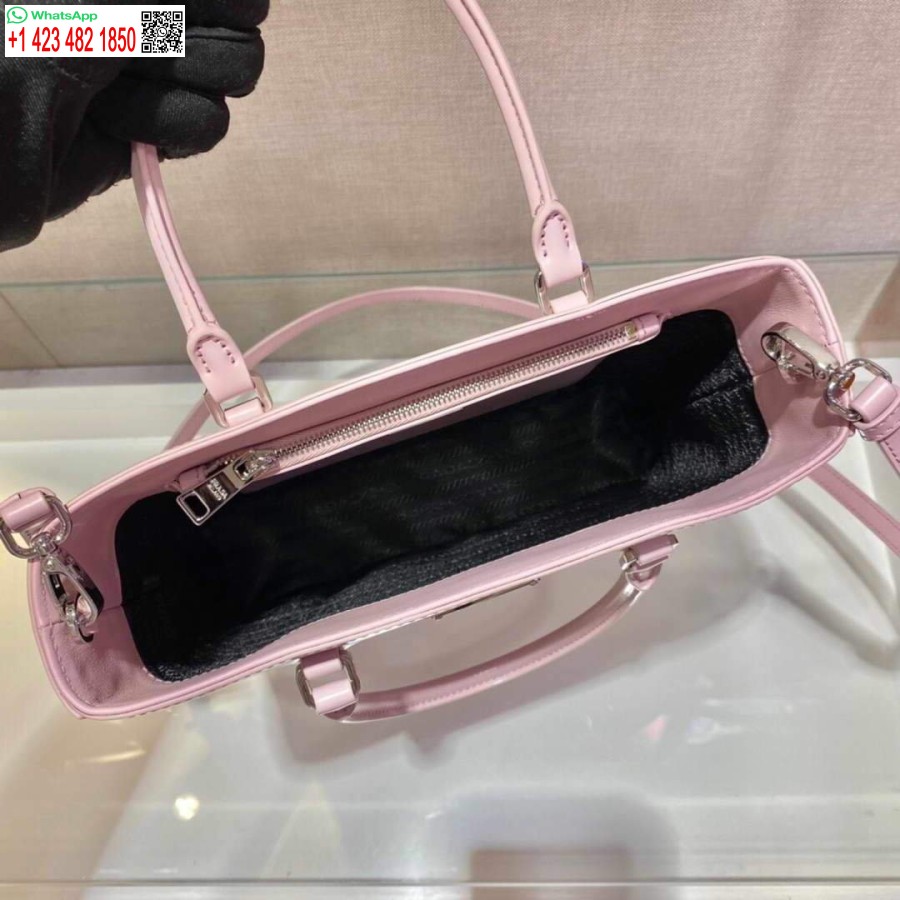 Replica Prada 1ba330 Väska I Borstad Läder Rosa