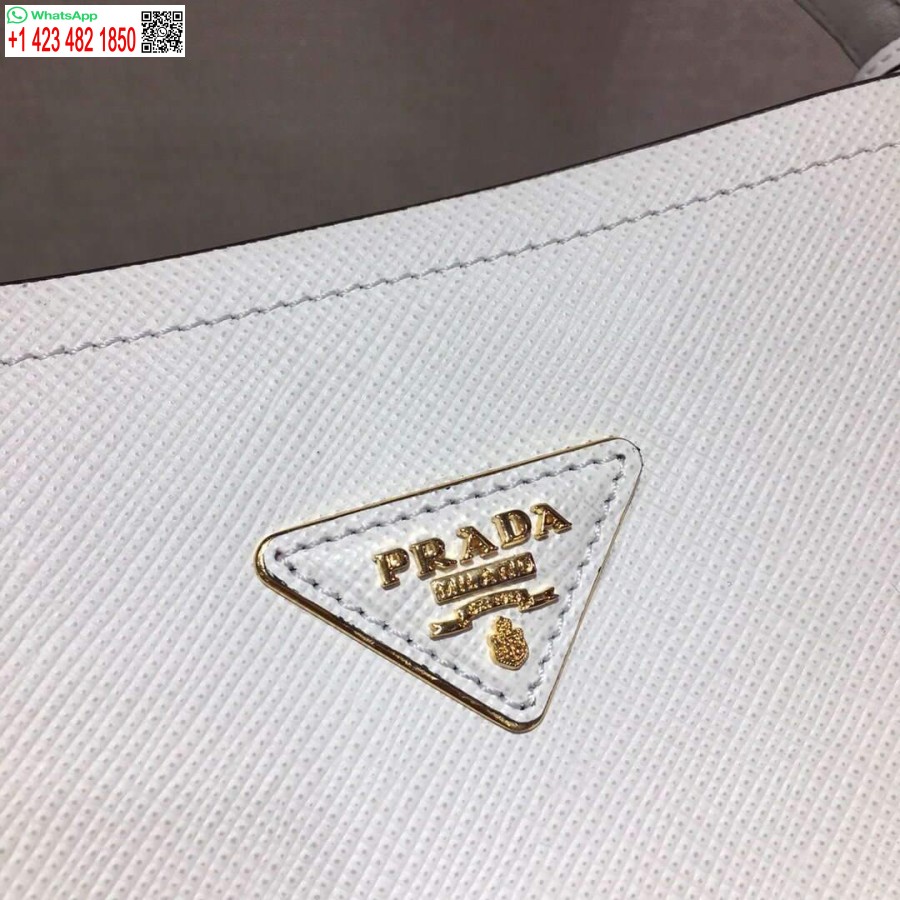 Replika Prada 1ba282 Közepes Saffiano Bőr Prada Matinee Táska Fehér