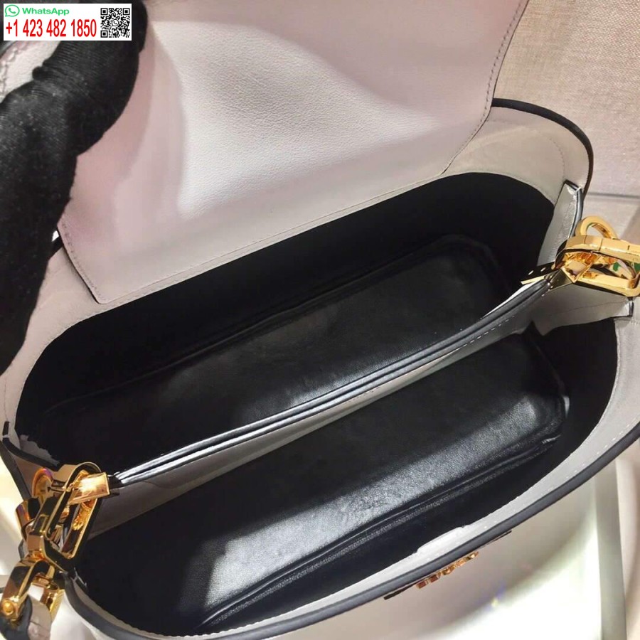Replika Prada 1ba282 Közepes Saffiano Bőr Prada Matinee Táska Fehér