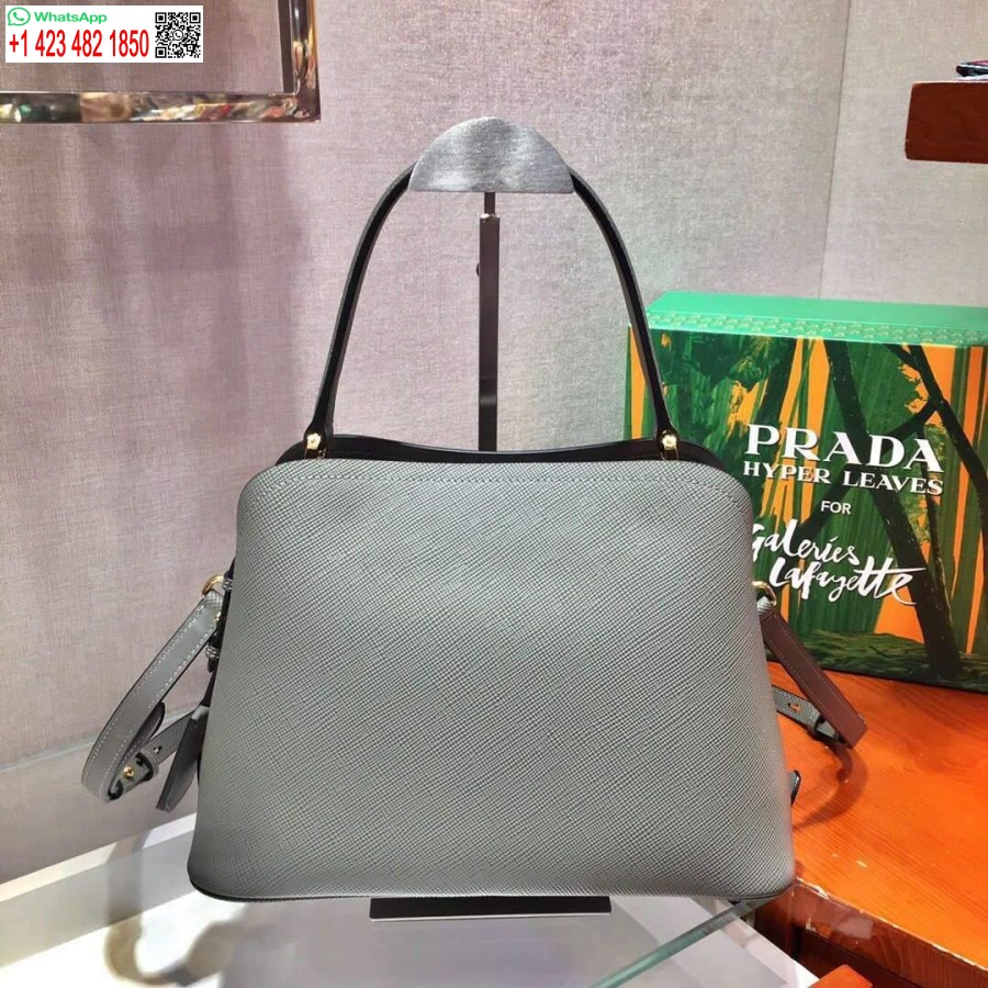 Replika Prada 1ba282 Vidutinis Saffiano Odos Prada Matinee Krepšys Pilkas