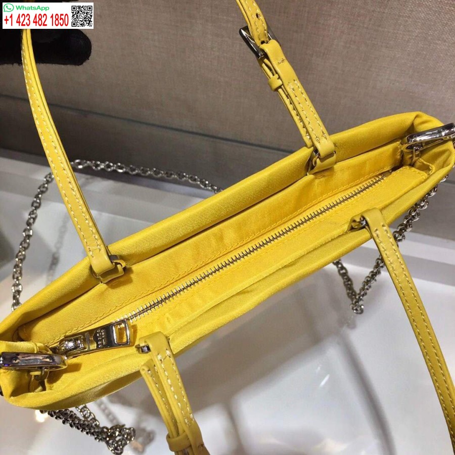Réplique Prada 1ba252 Sac à Main En Nylon Jaune