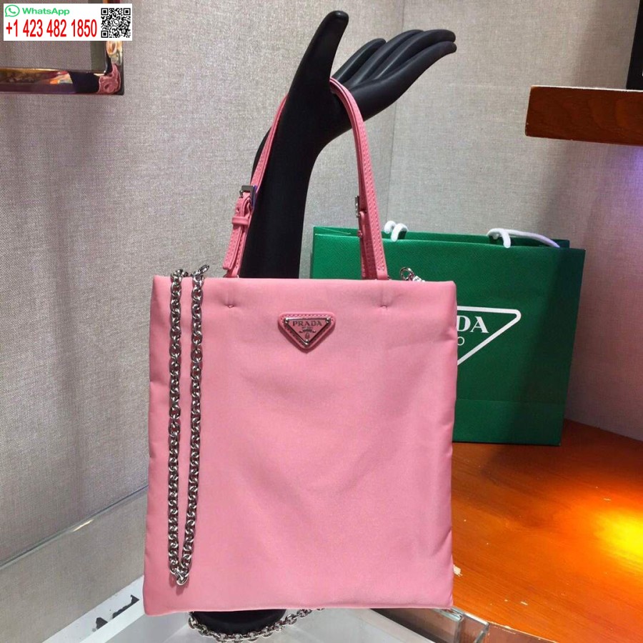 Réplique Prada 1ba252 Sac à Main En Nylon Rose
