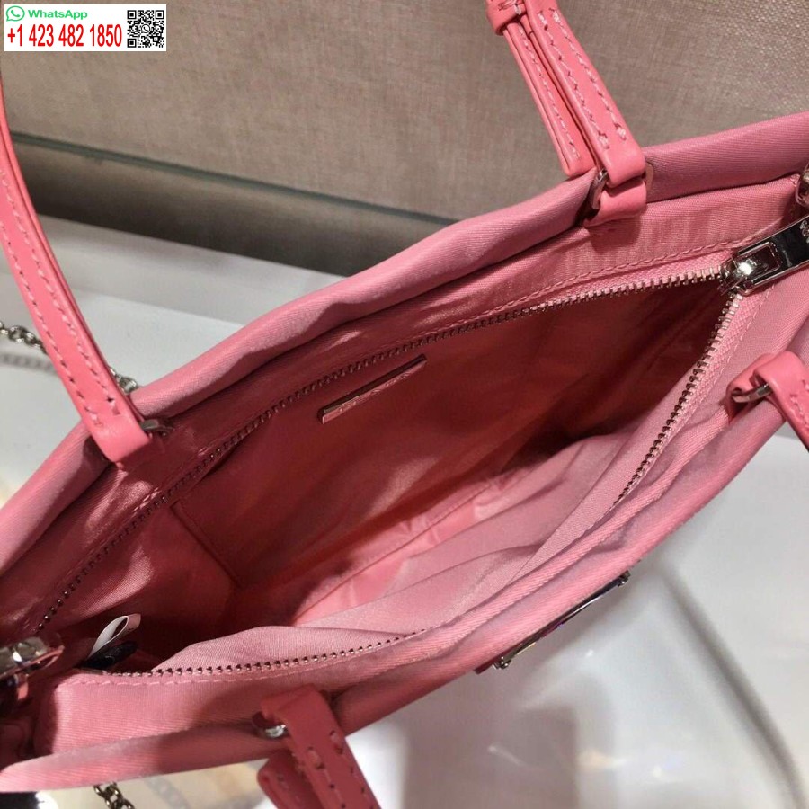 Réplique Prada 1ba252 Sac à Main En Nylon Rose