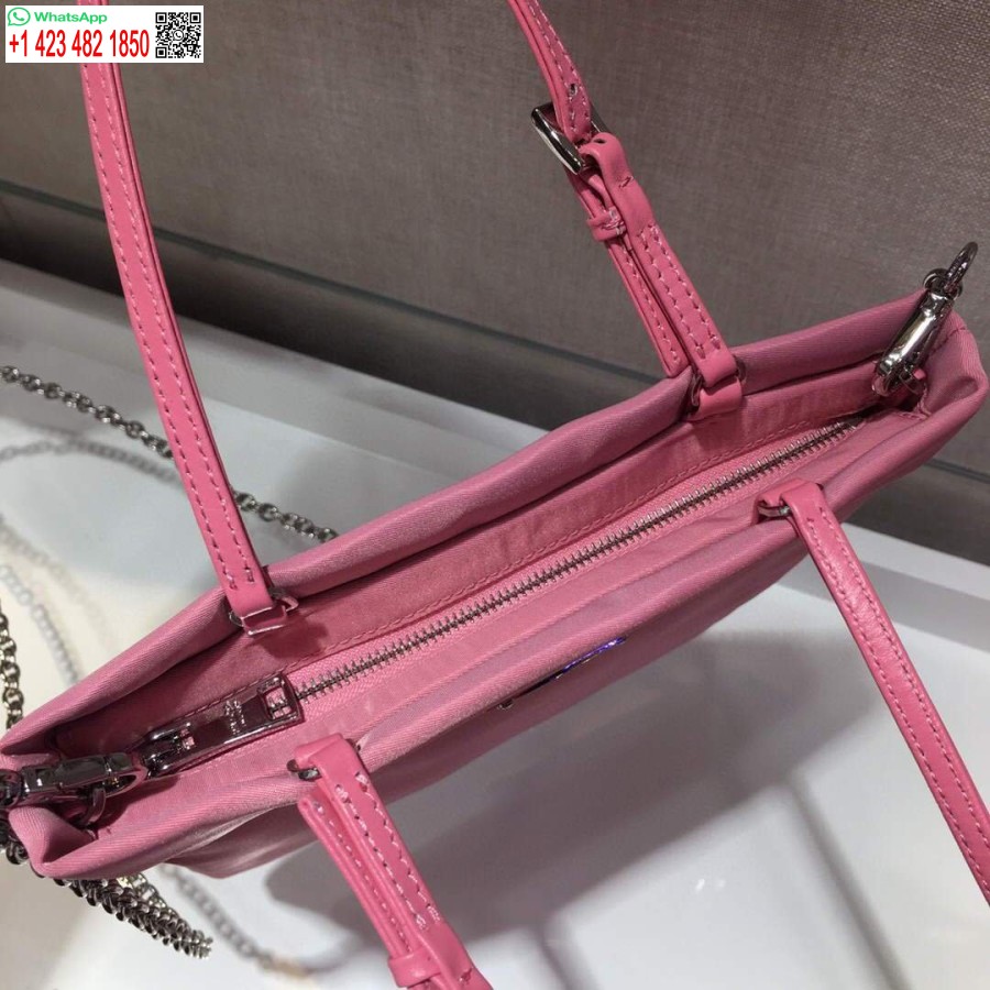 Réplique Prada 1ba252 Sac à Main En Nylon Rose