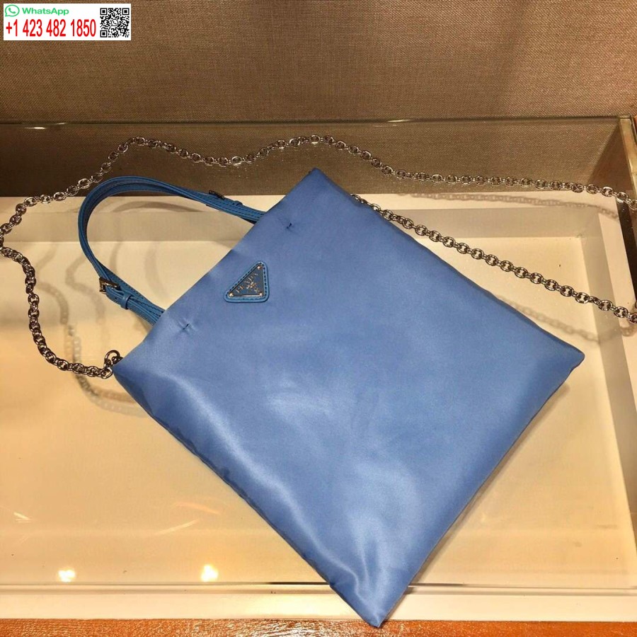 Replica Prada 1BA252 Nylon Handbag Blue