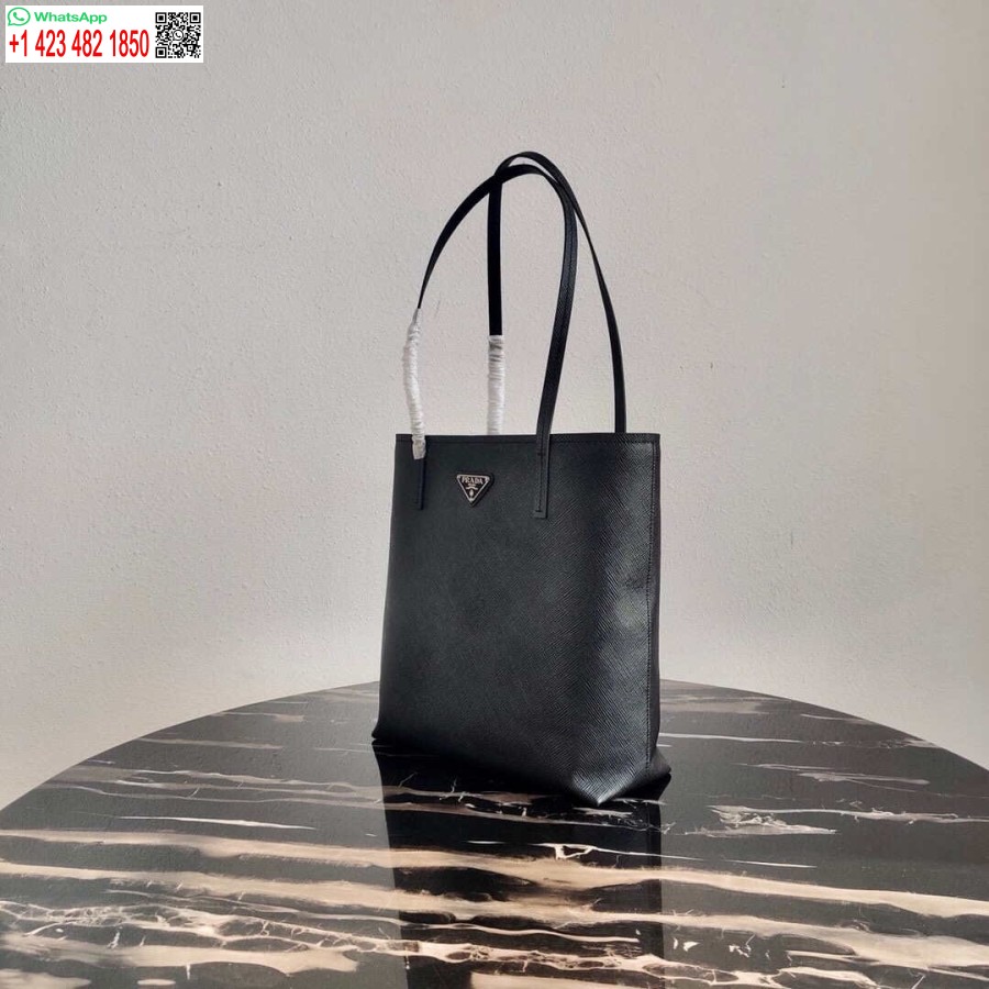Réplique Prada Cuir Saffiano 1bg342 Fourre-tout Noir