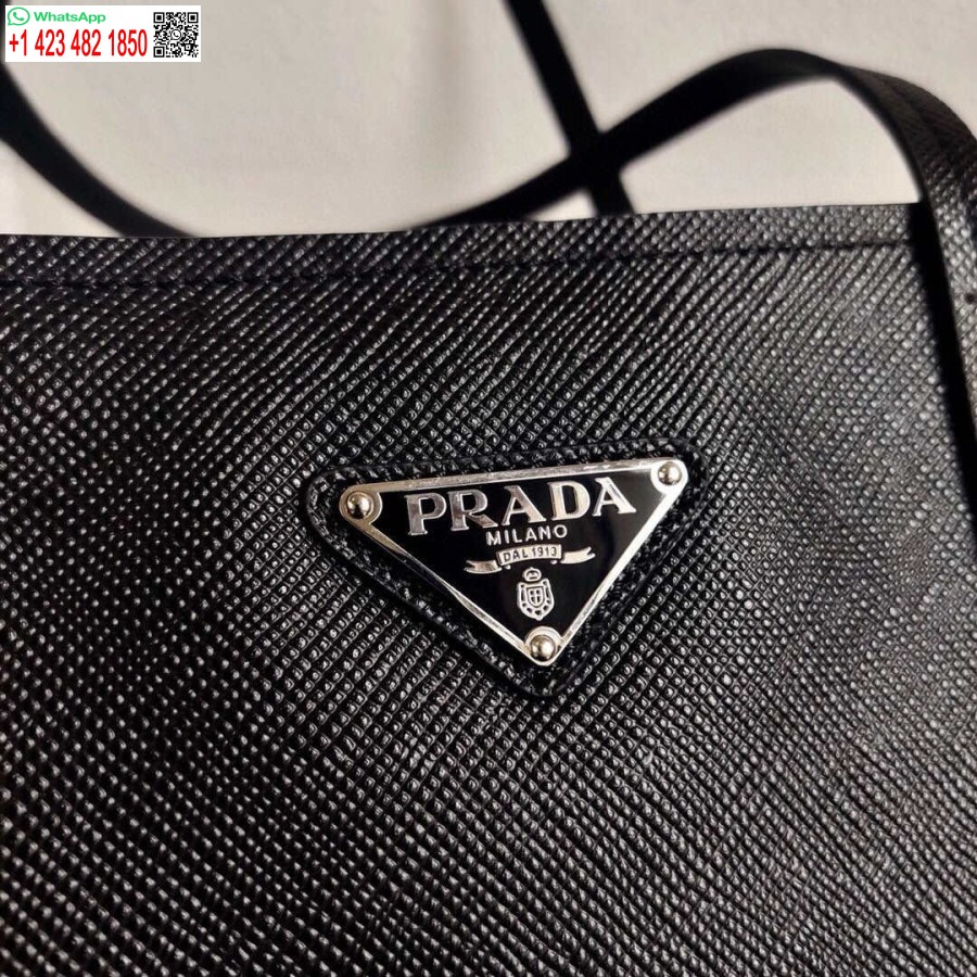 Réplique Prada Cuir Saffiano 1bg342 Fourre-tout Noir