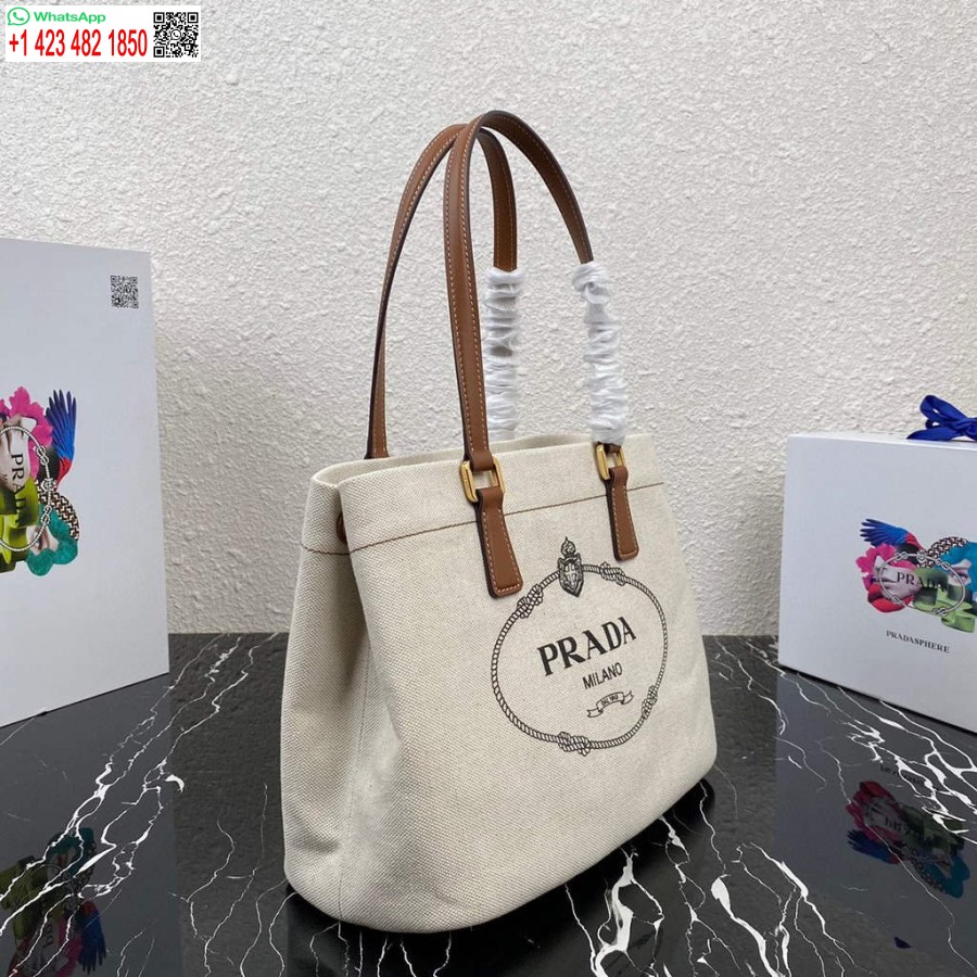 Replica Prada 1bg356 Pieni Pellavasekoitus Ja Nahkainen Beige